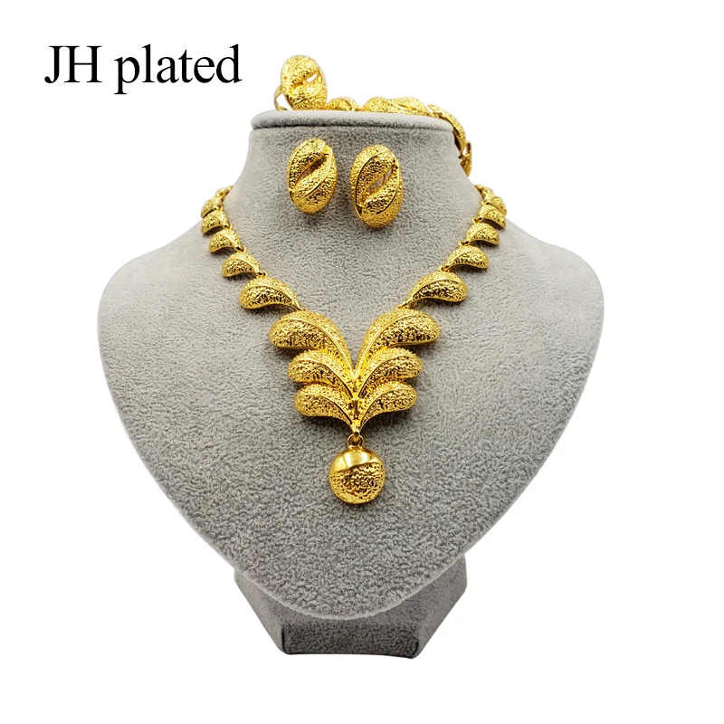 Женский комплект ювелирных изделий JHplated вечерние серьги-браслет в африканском