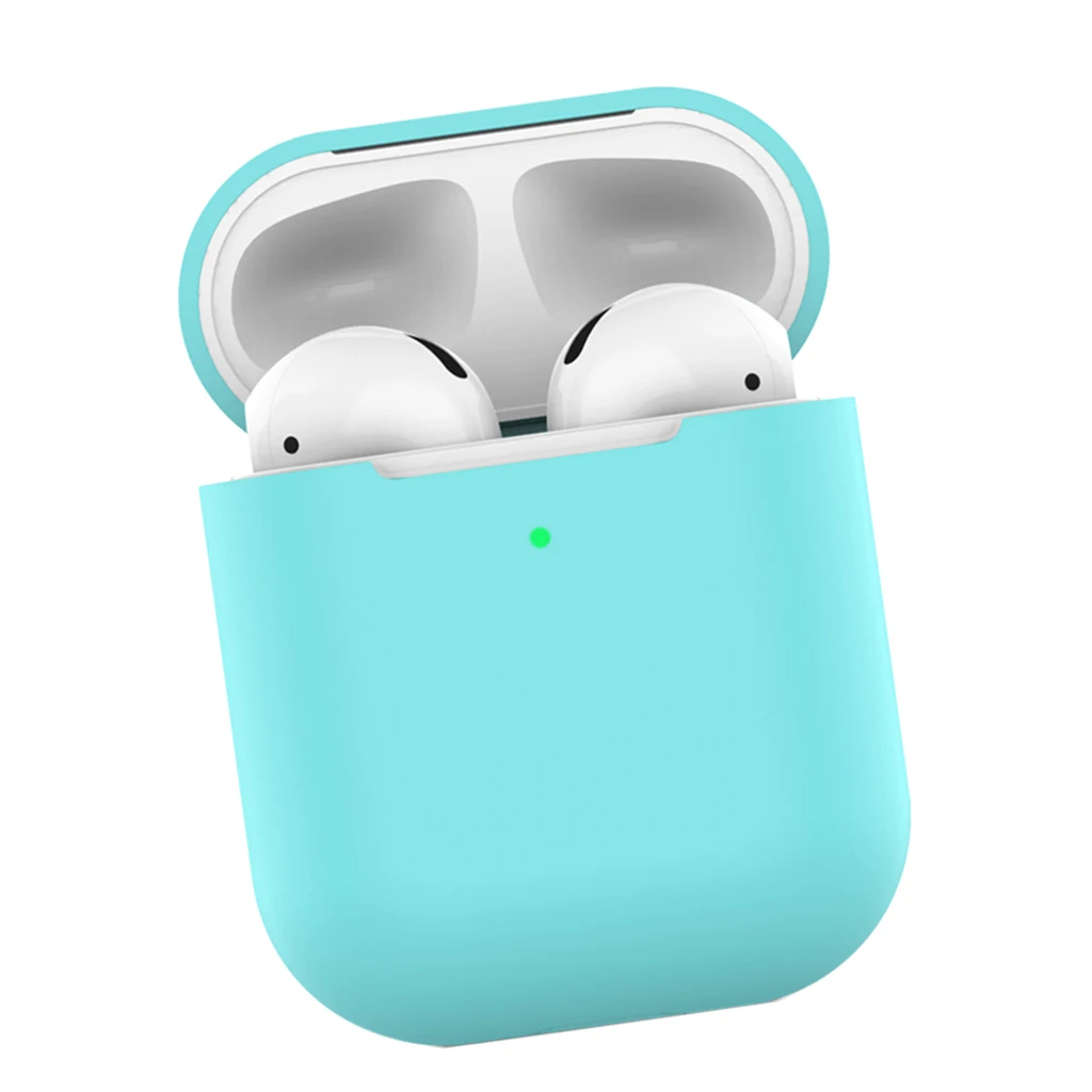 Силиконовый чехол для Airpods защитный чехол из поликарбоната для Apple Airpod защитная оболочка аксессуары для воздуха в капсулах - Цвет: Mint Green