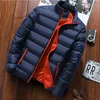 Winter Men's Parka Warm Wind Proof Stand Collar Long Sleeve Pocket Zipper Casual Large Size Male Outdoor Coat ► Photo 3/6