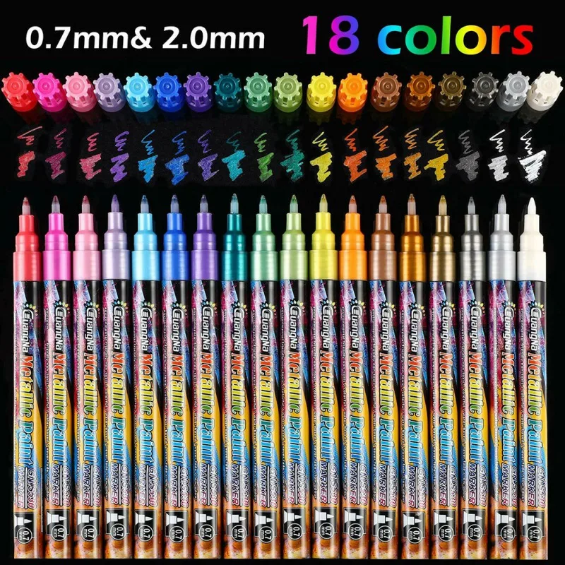 18 Цвет граффити металлическая ручка маркер на водной основе, Цвет живопись фарфоровая чашка Вуд, холст для живописи - Цвет: A