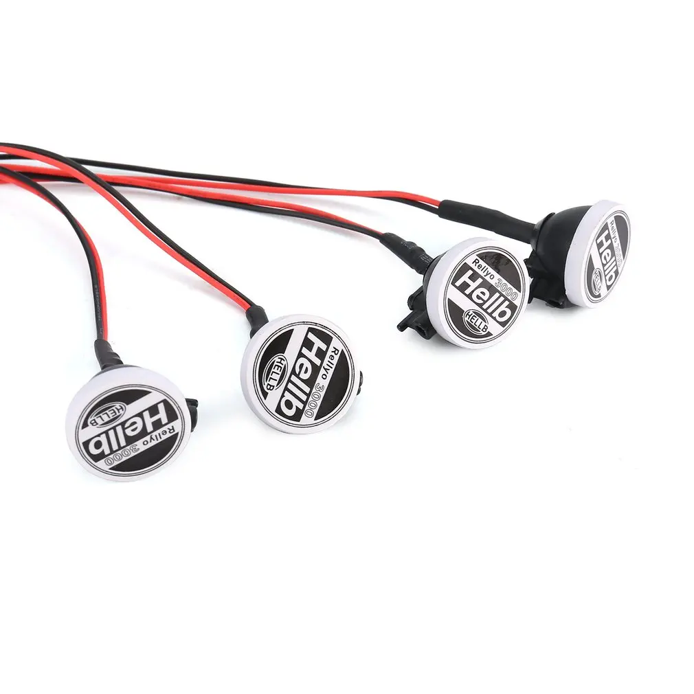 4 LED Lights Lampshade Roof Search Lamp 1/10 1/8 Traxxas HSP Redcat RC4WD Tamiya Axial SCX10 D90 HPI RC Car Rock Crawler