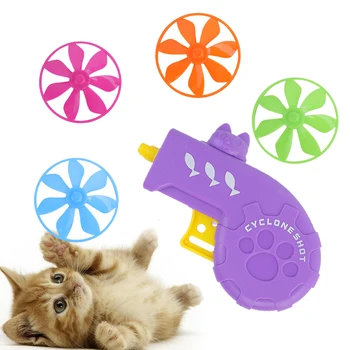 

Funny Fetch Color Style Random Chasing Exercising Dog Cat Toy Set Home Interactive Training Tracks Down Gift ABS Flying Disc