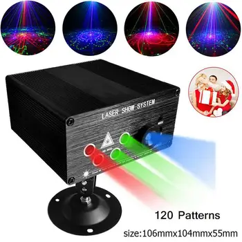 

Youool Hot Sale 5 Holes 120 Patterns RGB Laser Light DJ Projector Disco LED Stage Effect Party Decor Lamp