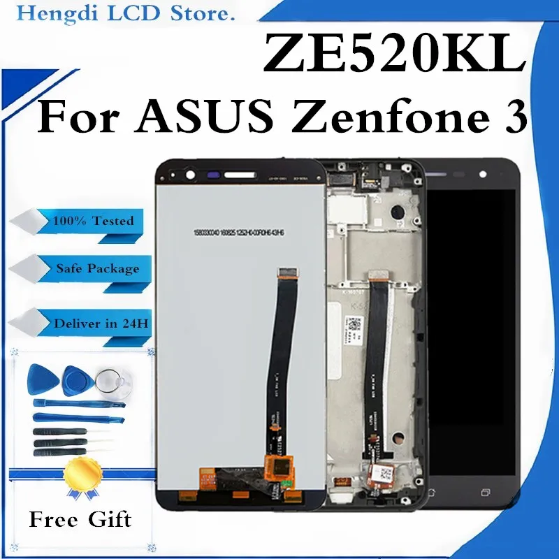 ЖК-дисплей для ASUS Zenfone 3 ZE520KL сенсорная панель с рамкой LCD Z017D Z017DA Z017DB | Мобильные