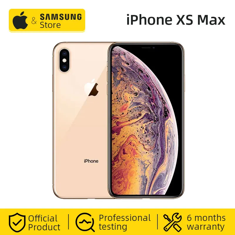 Разблокированный Смартфон Apple iPhone XS Max 256GB A12 с бионическим чипом 6,5 дюйма на весь экран IOS APPLE Phone(используется 95% Новинка