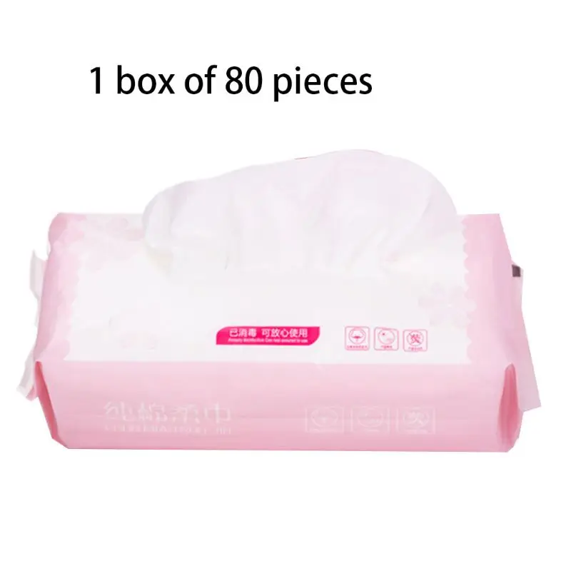 

80Pcs/Pack Net Weave Disposable Cotton Towel Washing Face Pad Removable Tissue Cosmetic Makeup Remover Tool Wet Dry Cloth Wipes