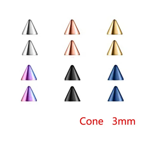 Pieces Mix Colors Stainless Steel Replacement Balls Bead Lip Eyebrow Tongue Ear Tragus Belly Body Piercing Jewelry 14g/16g