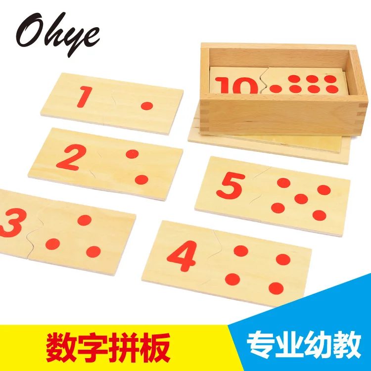 

Genuine Product Montessori Mathematics Teaching Aids Children Professional Edition with Numbers Jigsaw Puzzle Montessori Kinderg