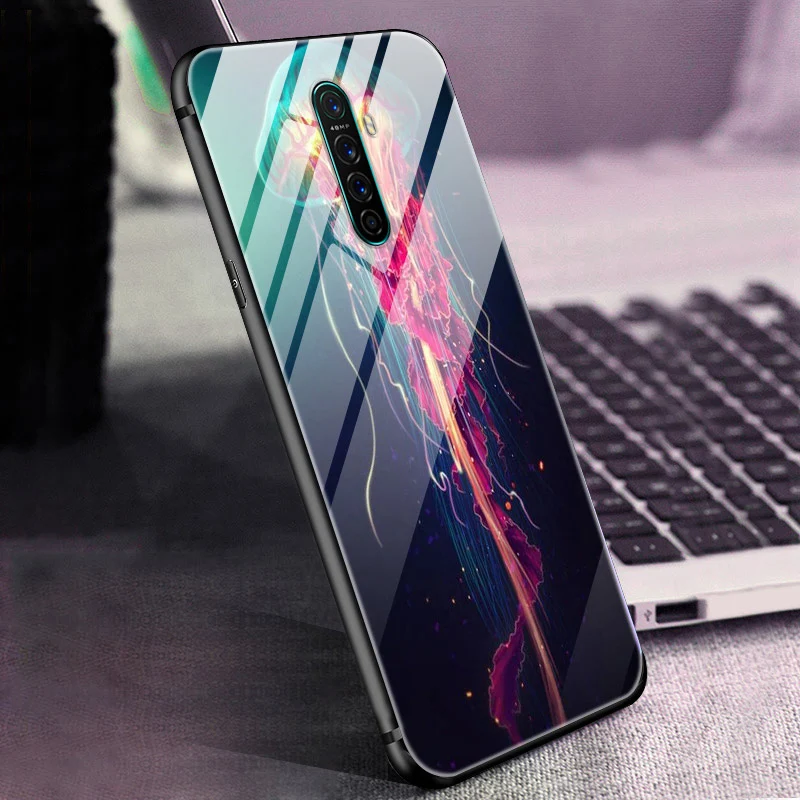 Для OPPO Realme X2 Pro Чехол из закаленного стекла чехол жесткая задняя крышка для телефона для OPPO Realme X2 Pro TPU бампер чехол s для RealmeX2 Pro