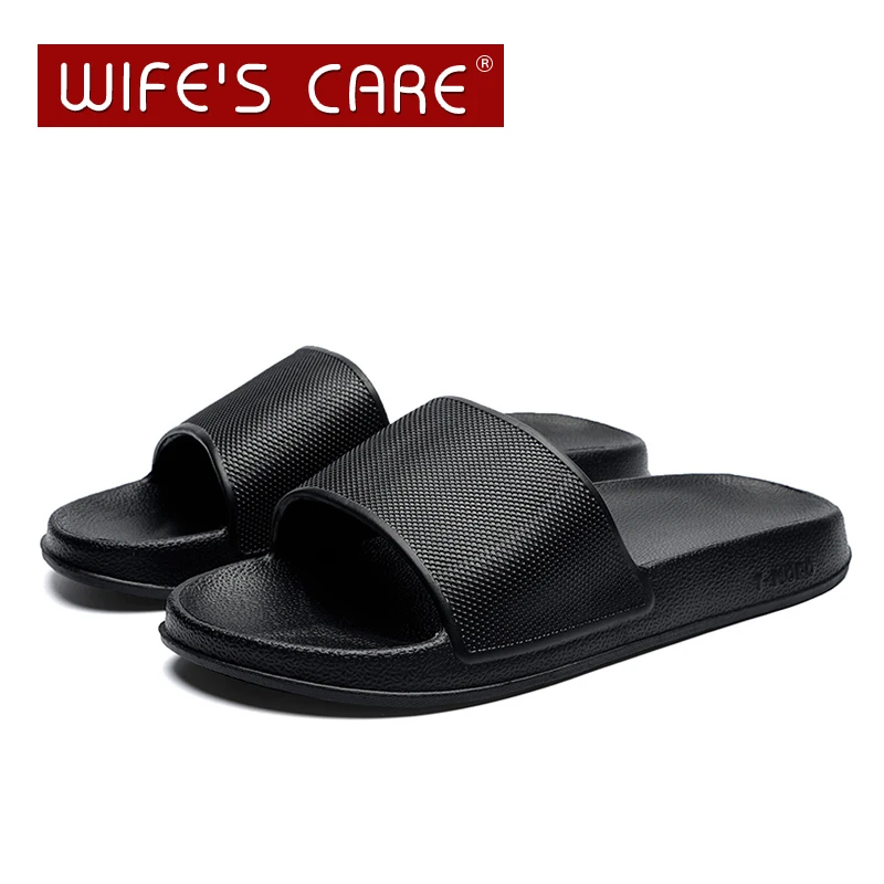 Alrededor Plausible Floración Chanclas deslizantes antideslizantes para hombre y mujer, zapatos de  verano, hogar, Simple, negro, azul, Rosa|Zapatillas| - AliExpress