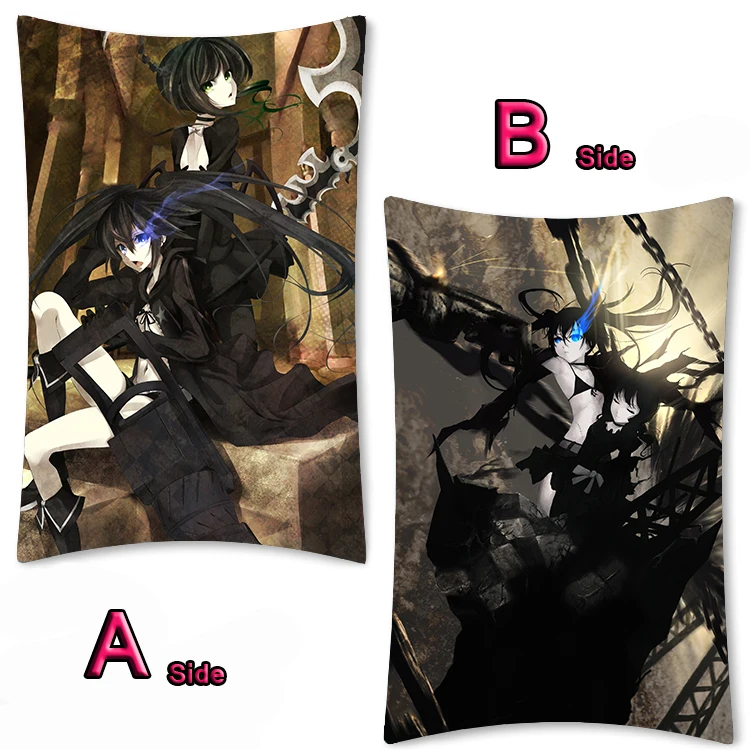 Аниме BLACK ROCK SHOOTER обниматься тела Чехол Dakimakura тела декоративная двухсторонняя подушка чехол 2WAY 35x55 см
