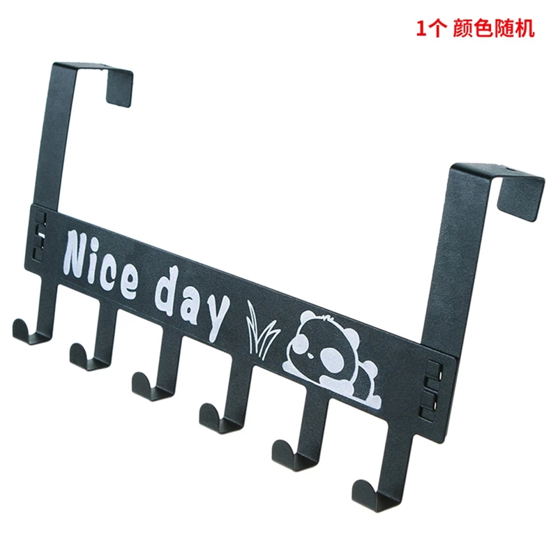 

Promotion! Cartoon Door Back Hooks Seamless Hat Towel Coat Wall Decor Clothes Hangers Racks with 6 Hooks Storage Punch-Free Hook