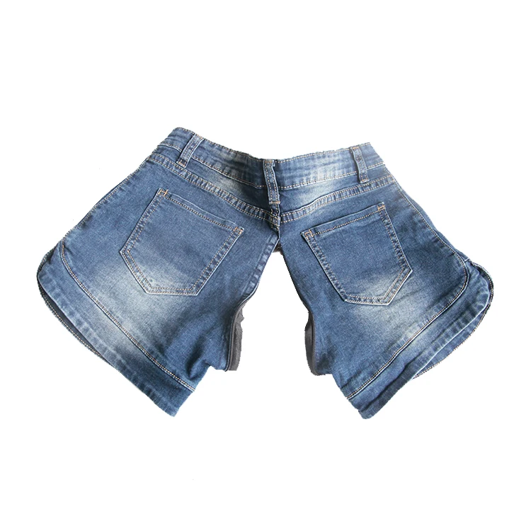 Outdoor Sex Pants For Women Jeans Shorts Hidden Zipper Sexual Clothes Denim Trousers Female Sexy Exotic Short Pants Plus Size