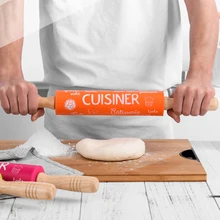 Инструмент для выпечки деревянная ручка Пищевая силиконовая палочка роликовая палочка антипригарная палочка для муки