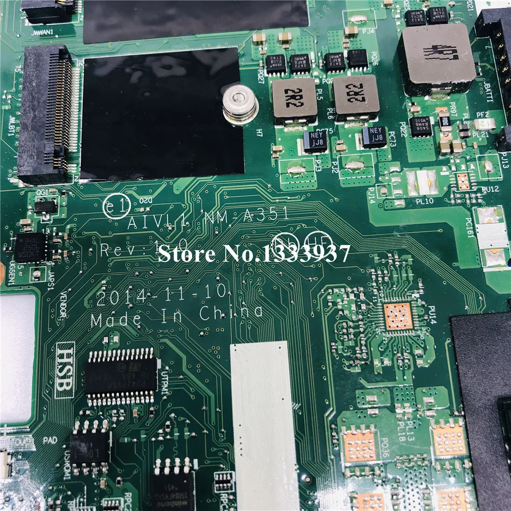 remarkable  00HT795 AIVL1 nm-a351 mainboard For Lenovo ThinkPad L450 notebook PC Laptop motherboard I3-5005U 10