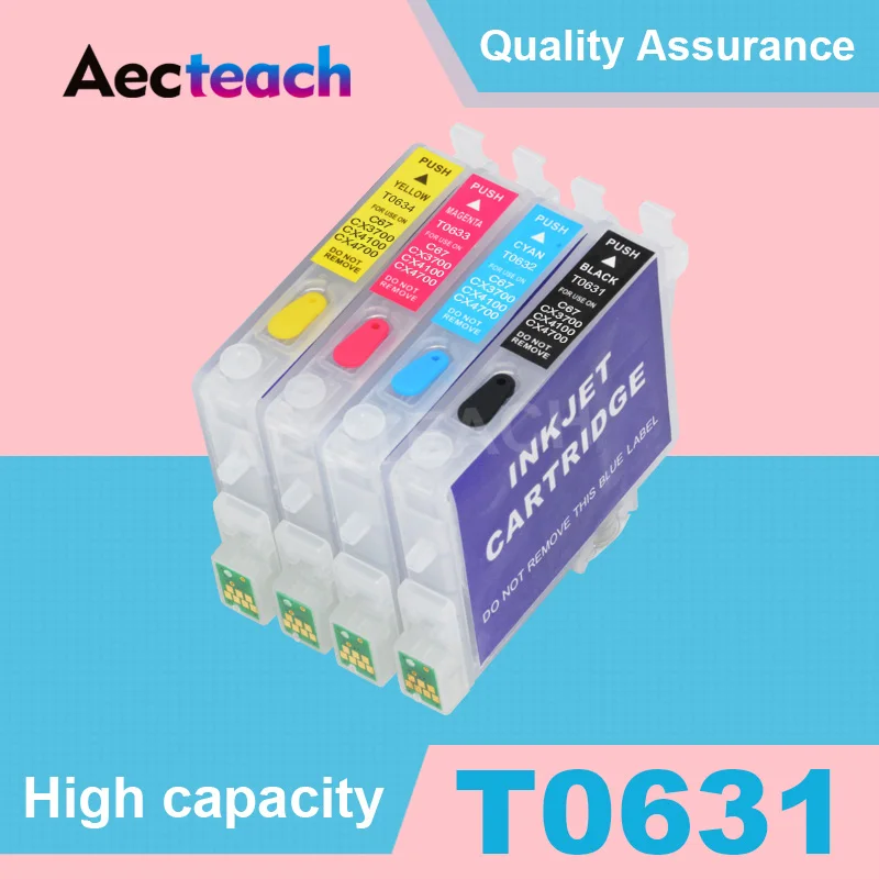 Aecteach набор чернил для заправки картриджа T0631 Epson Stylus C67 C87 плюс CX3700 CX4100 CX4700 CX5700F