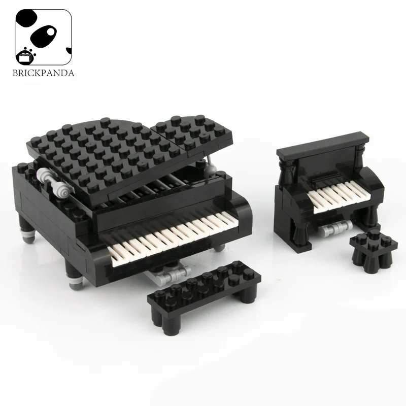 

City Art Classic Piano Friend Building Blocks Parts Hotel Model Mini Brick Pianist Family Aberdeen Educational Toys for Children