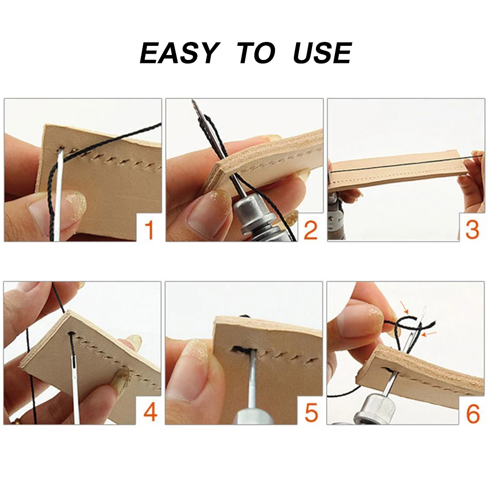 DIY Пробивной кожи практичный инструмент для ремонта Ремесло Набор для вышивки иглы нить профессиональный