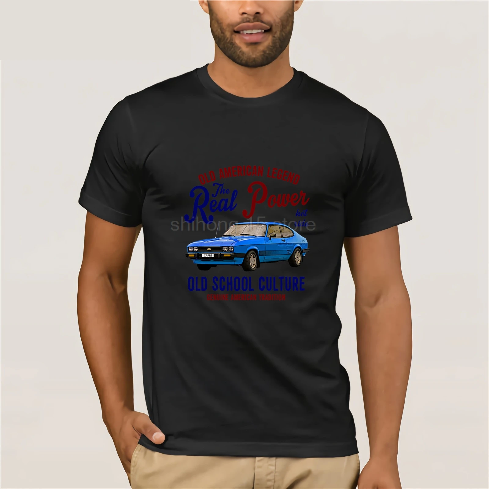 Мужская футболка винтажная американская машина Ford Capri s новинка мужская одежда