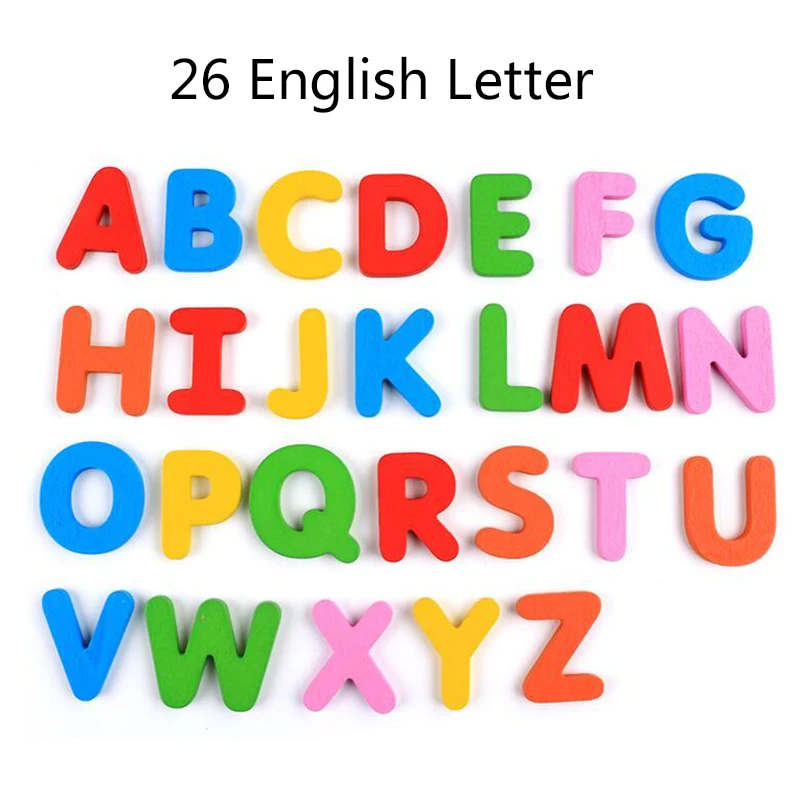 26 английская открытка ABC Алфавит Деревянные Обучающие игрушки Раннее
