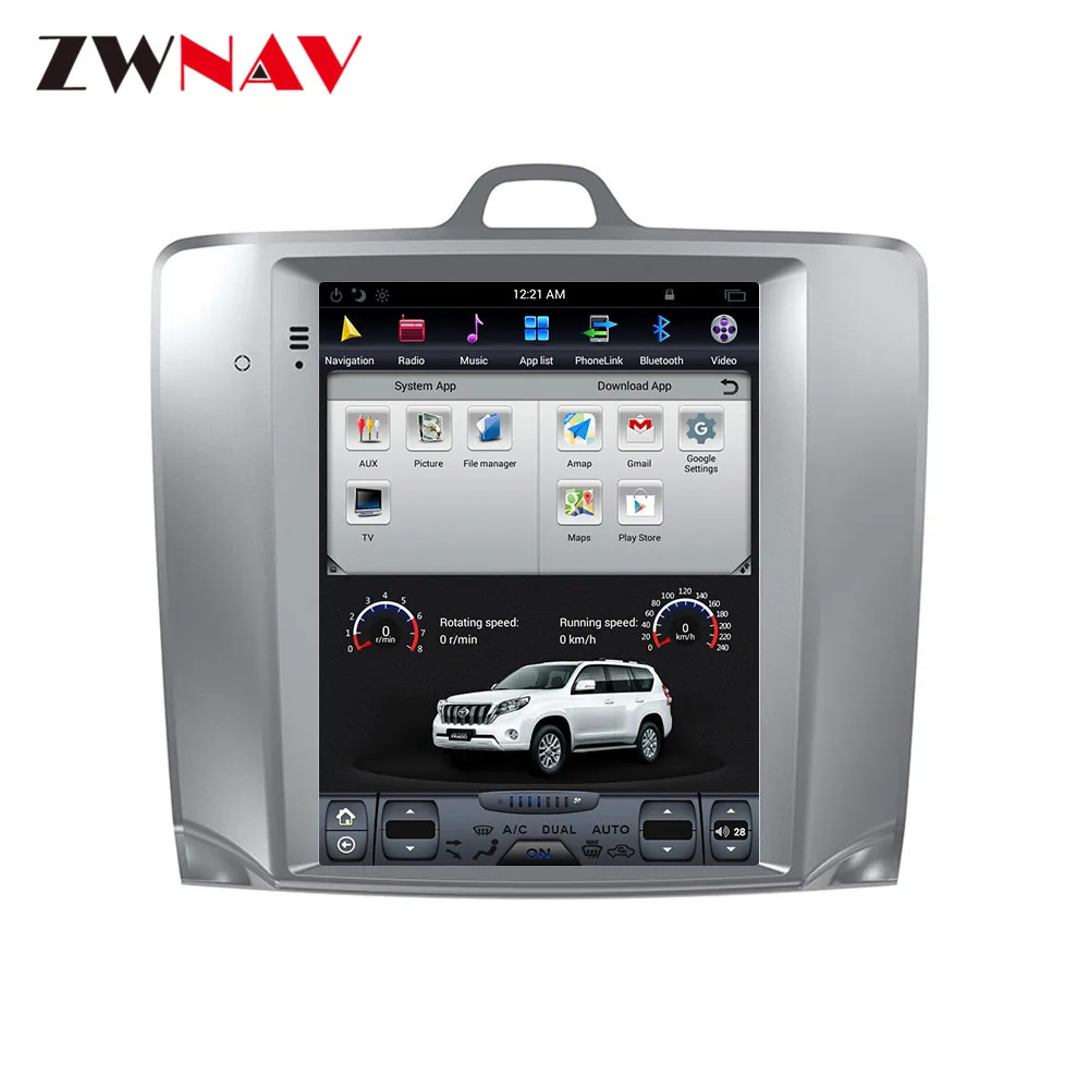 Discount Vertical screen tesla style Android 7.1 Car DVD player GPS Navigation For Ford Focus 2004-2012 multimedia radio stereo head unit 4
