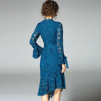 

Robe Femme Vintage Lace Women 2020 Elegant Bodycon Office Dresses Long Sleeve Evening Party Dress Female 170722