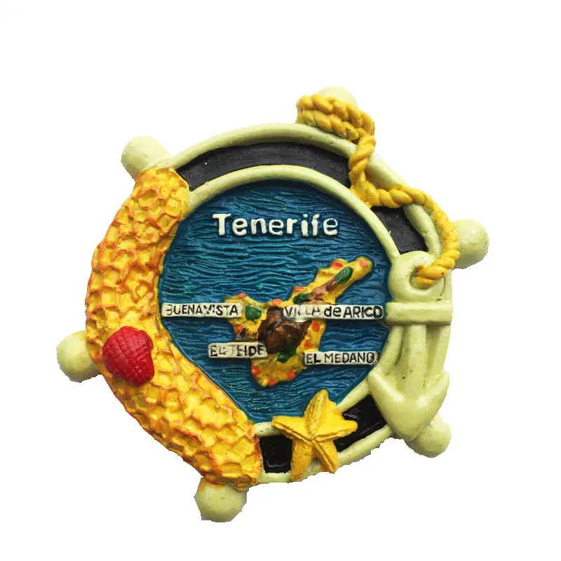 Europe Spain Fridge Magnets Spanish Island of Tenerife Tourism Souvenir Decorative Refrigerator Magnets Home Decor Gift Ideas