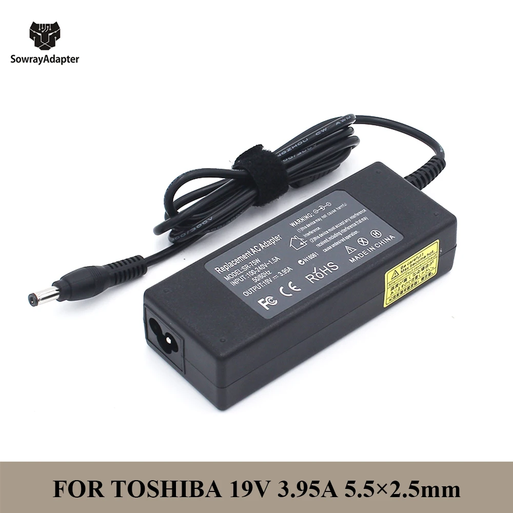 19V 3.95A 75W 5 5*2 5mm адаптер переменного тока для ноутбука Зарядное устройство Toshiba
