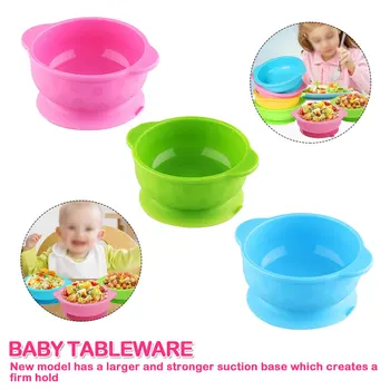 

Baby Food Storage Silicone Dinnerware Kids Child Suction Bowl Eco-friendly Children Training Feeding Dishes