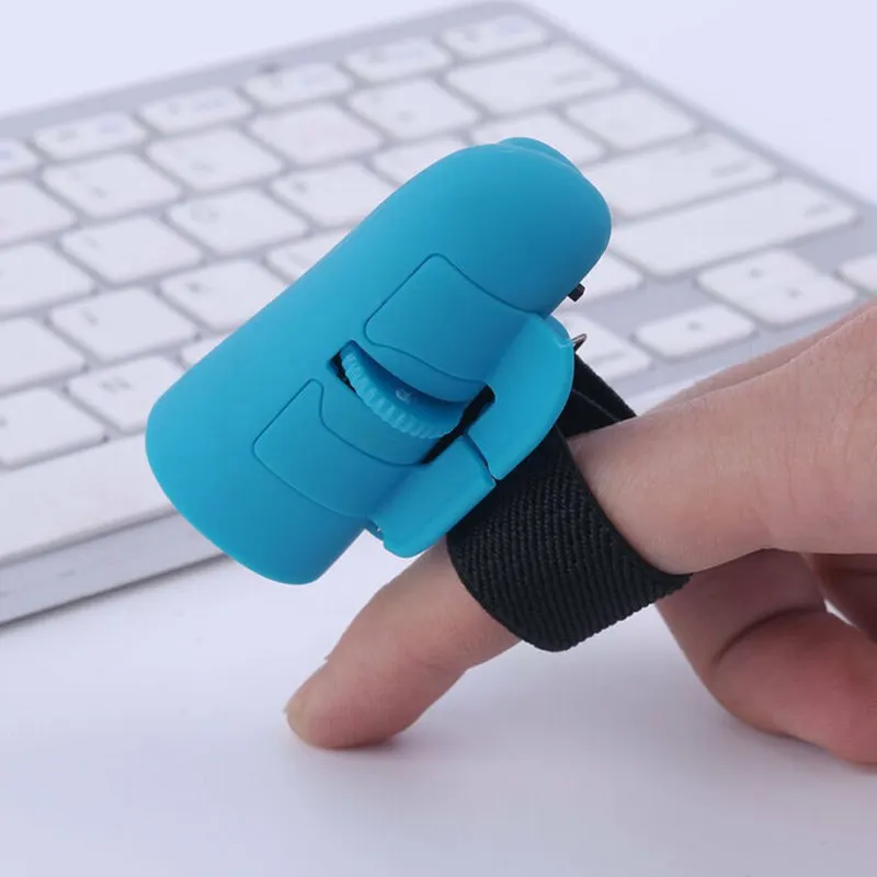 Высокое качество Мини 2,4 ГГц 1600 точек/дюйм USB беспроводной палец кольца оптическая мышь для ПК ноутбук Настольный черный и синий