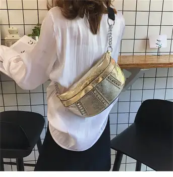 

Women Vintage Fanny Pack Faux Leather Crossbody Bag for women Fashion Waist Pack