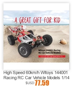 Высокая скорость 60 км/ч Wltoys 144001 гоночный Радиоуправляемый автомобиль модели 1/14 2,4 г 4WD 1500 мАч матовый мотор гусеничный автомобиль уличные игрушки подарок