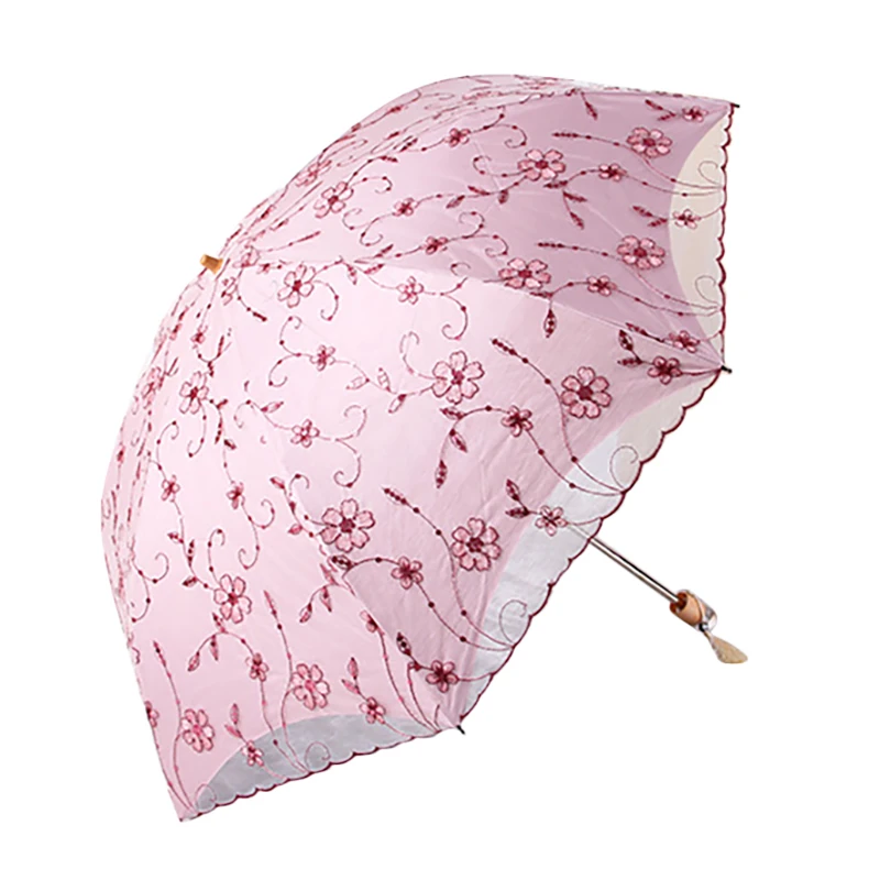 Paraguas plegable de viaje para mujer y niña, sombrilla de de princesa, resistente los rayos UV, regalo|Paraguas|