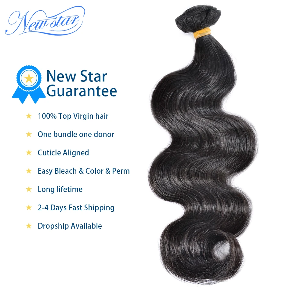 NEW-STAR-Brazilian-Body-Wave-Hair-3-Bundles-100-One-Donor-Thick-Virgin-human-Hair-Weave
