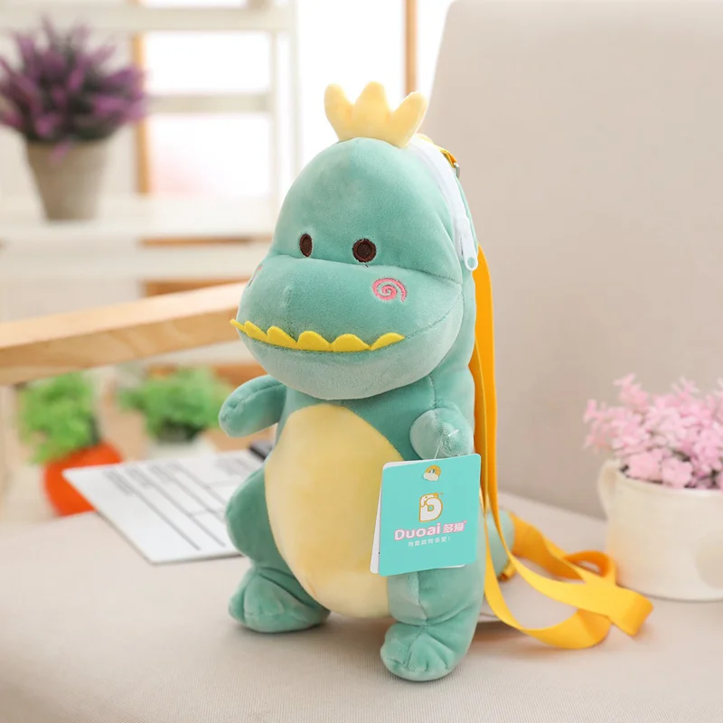 Высокое качество Kawaii плюшевый динозавр сумка через плечо мягкая мультфильм игрушечные Животные Кукла путешествия девушки исходящий пакет - Цвет: Green