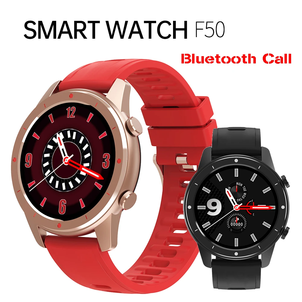 

Women Smart Watch Bluetooth Call Men Custom Dial Heart Rate Fitness Tracker Wrist Smartwatch for Android IOS Sports Watches F50