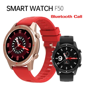 

Women Smart Watch Bluetooth Call Men Custom Dial Heart Rate Fitness Tracker Wrist Smartwatch for Android IOS Sports Watches F50