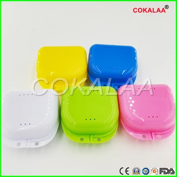 

Excellent Quality Denture Bath Box Case Dental False Teeth Storage Box Container Multi Colors