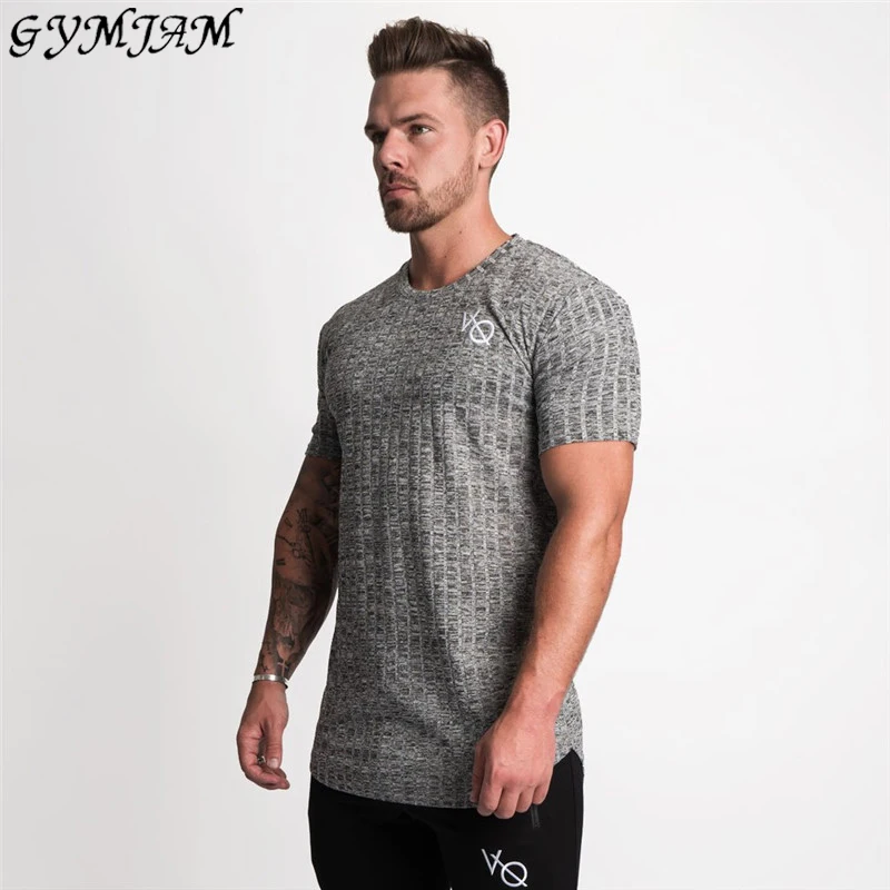 

Fashion Fitness Men's T-Shirt Elastic Men's Sportswear Jogger Men's T-Shirt Workout Casual Short Sleeve Tops