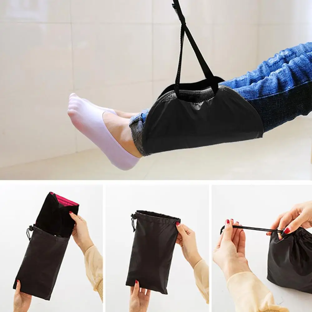 

Adjustable Foot Rest Portable Travel Footrest Hammock Carry Flight Leg Pad Office Plane Under Desk Feet Outdoor Indoor Rest