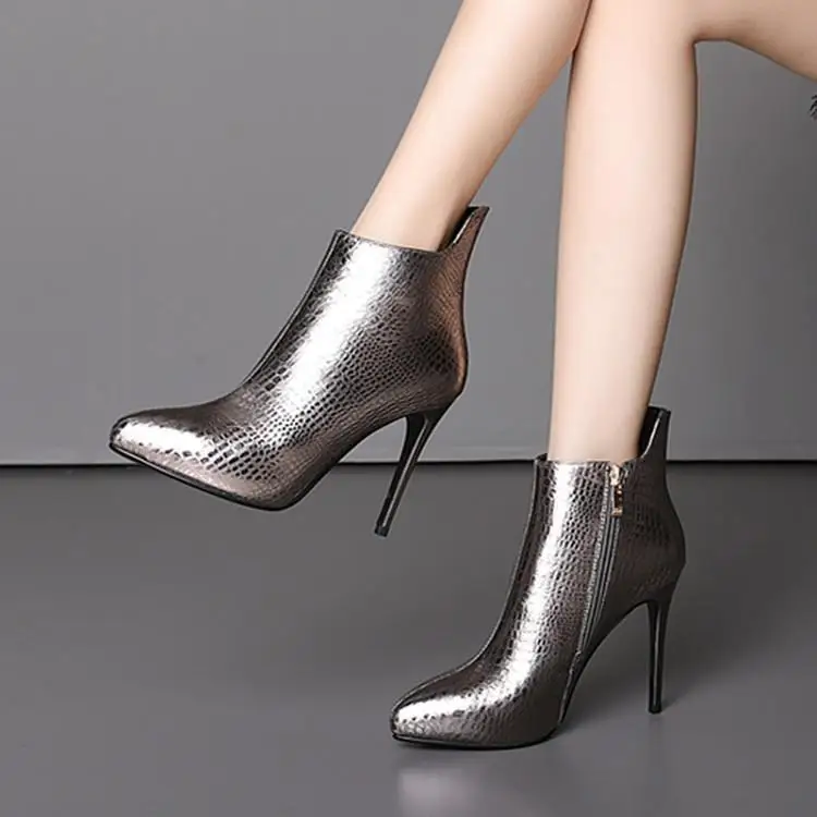 

High heels Martin boots fine leather boots and shoes for women's shoes with female head layer cowhide boots