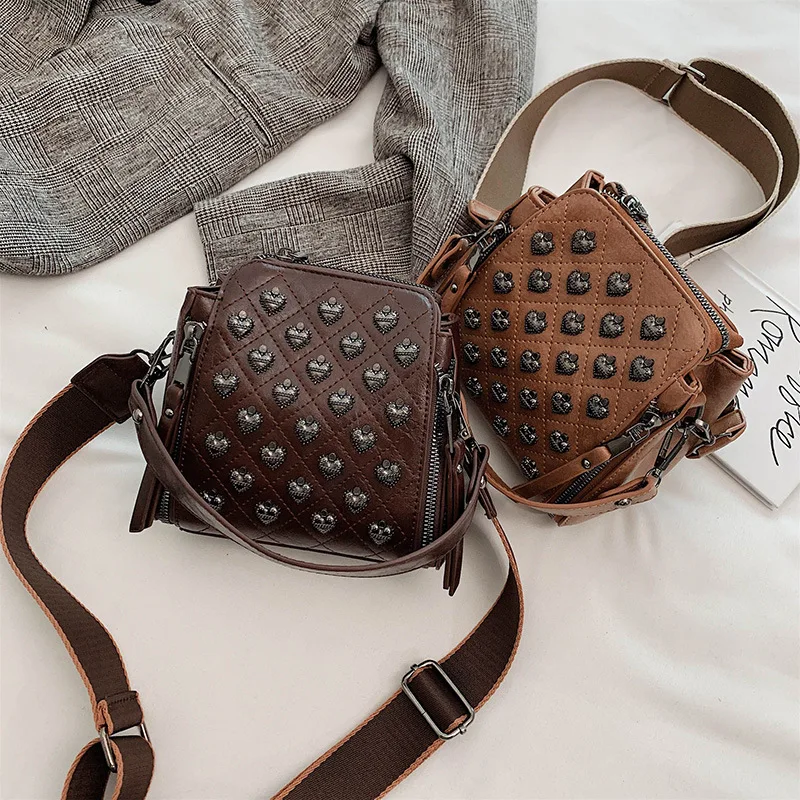 

2019 Autumn New Style WOMEN'S Bag Cool Korean-style Trapezoid Square Bag Solid Color Shoulder Exposure Handbag