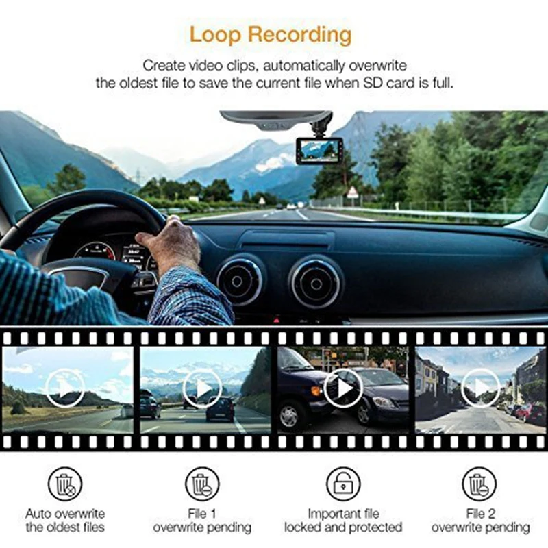 Hd 1080P 170 градусов супер широкоугольная Автомобильная камера 3,2 дюймов Tft экран G сенсор, широкий динамический, циклическая запись спортивный двойной Recordi