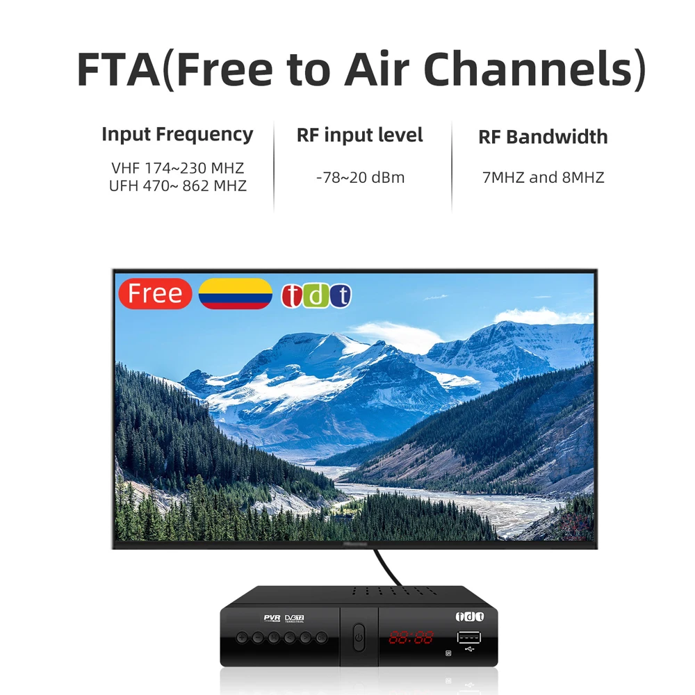 Newest H265 DVB-T2 Digital Receiver Supports Dolby AC3 FTA H.265