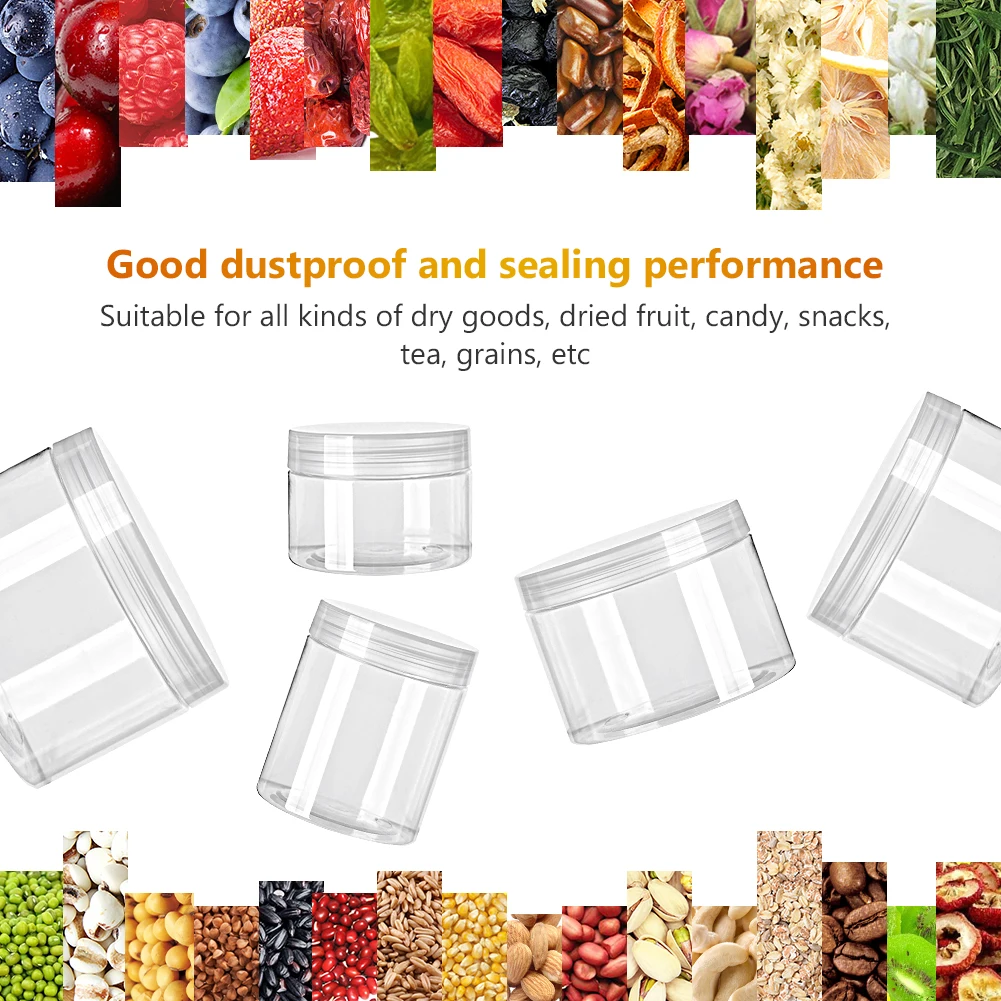 30-150ml Storage Jars Empty With Cosmetic Jars Makeup Clear lid Plastic Screw-on Refillable Makeup Balm Container Travel Bottle storage jar refillable bottles plastic storage bottle
