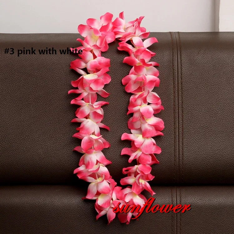 Hawaiian Artificial Flowers Leis Garland Necklace Diy Fancy Dress