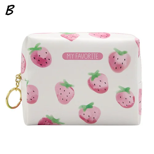 pattern B PURDORED, 1 шт., косметичка с клубничкой, большая вместительность, женская косметичка, дорожная косметичка, органайзер для хранения косметики, дамская сумочка, Прямая поставка - Цвет: pattern B