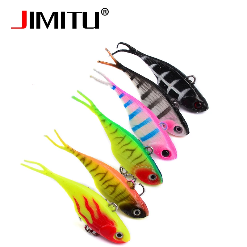 Силиконовая наживка JIMITU приманки для рыбной ловли 68 мм 9 г воблер со свинцовым