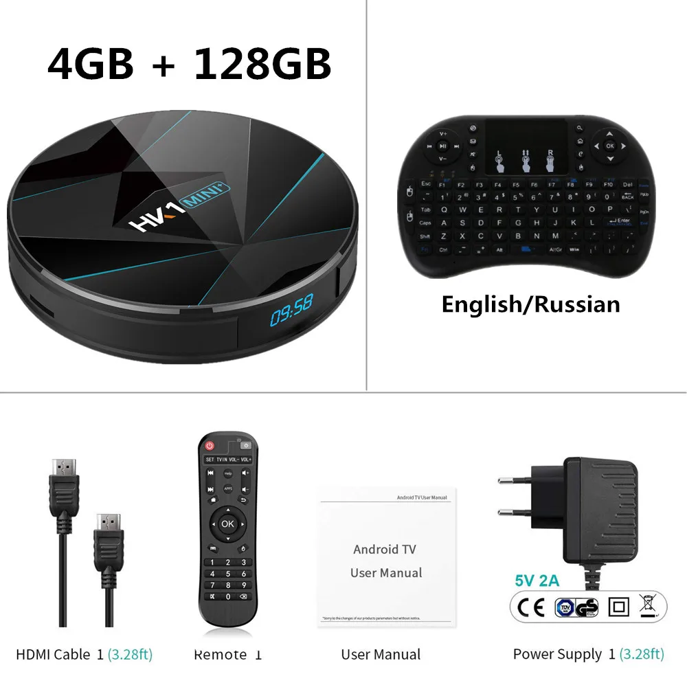 4G 128G i8 ТВ-бокс HK1 Mini plus Android 9,0 4GB 128GB 64GB 32GB Rockchip RK3318 2,4G/5G wifi 4K Google voice PK HK1 MAX A95X Android tv BOX - Цвет: 4G 128G i8