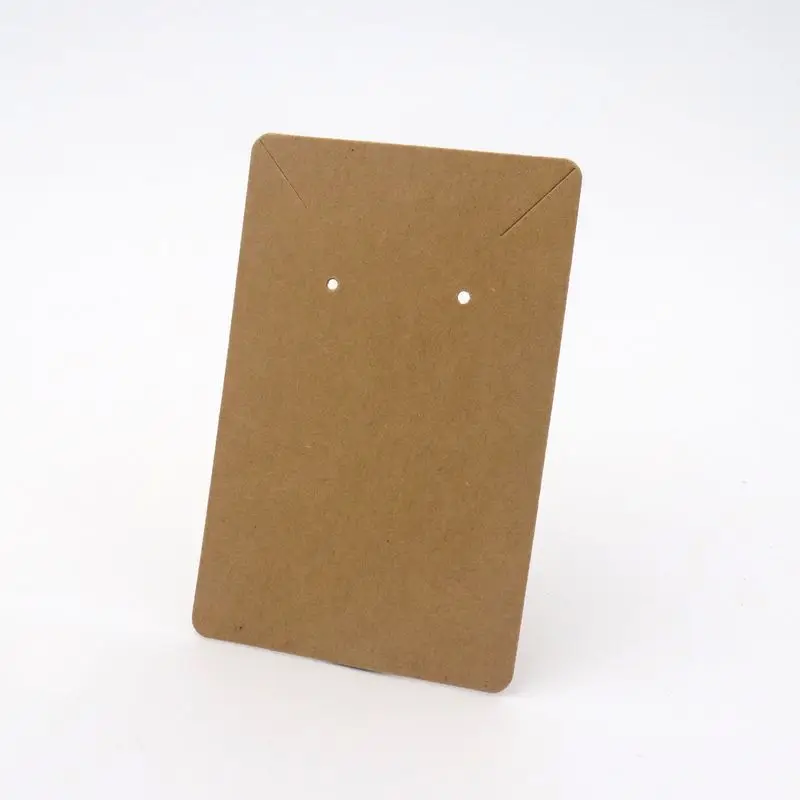 

6x9CM 50PCS Rectangle Blank Kraft Paper Package Necklace Earrings Cards Label Tags For Jewelry Finding Handmade DIY Accessories